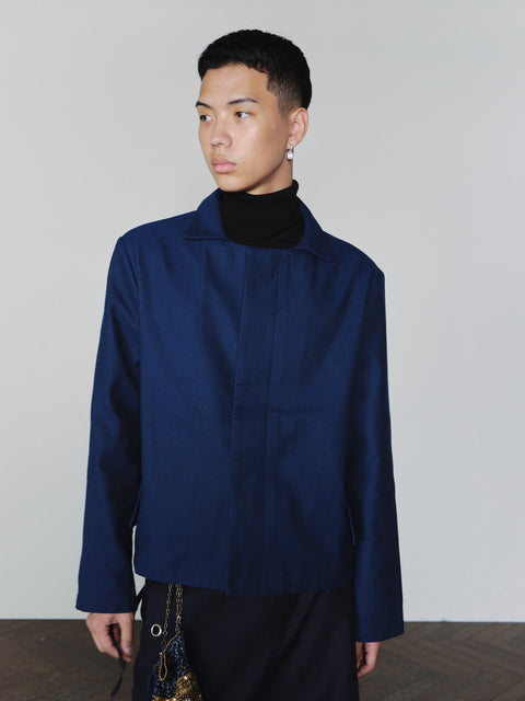 SAIRENSSEI STRUCTURED-COLLAR CORDUROY JACKET