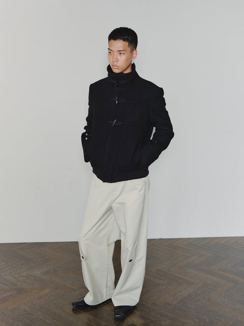 SAIRENSSEI DECONSTRUCTED PLACKET PANTS