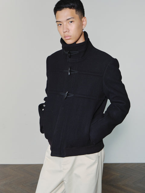 SAIRENSSEI ROPE-LINKED WOOL COAT