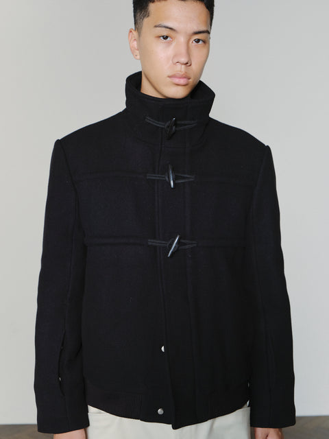 SAIRENSSEI ROPE-LINKED WOOL COAT