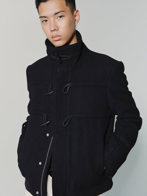 SAIRENSSEI ROPE-LINKED WOOL COAT
