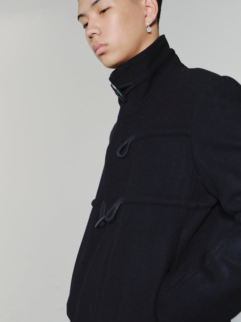 SAIRENSSEI ROPE-LINKED WOOL COAT
