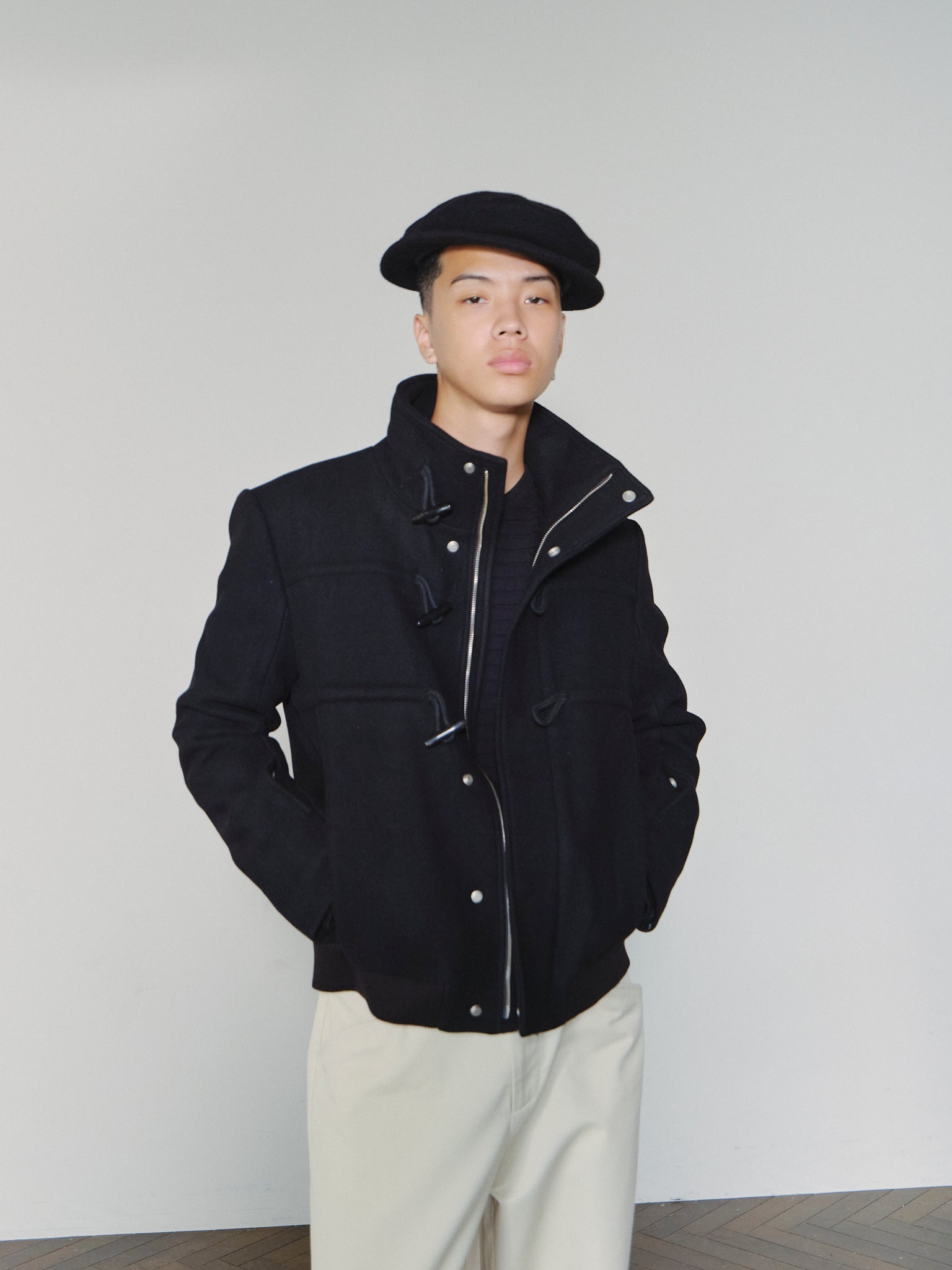 メンズ sairenssei Rope-Linked Wool Coat 深水光太