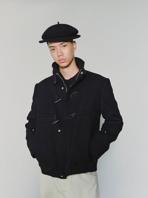 SAIRENSSEI ROPE-LINKED WOOL COAT