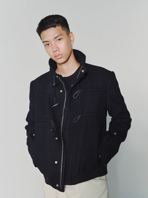 SAIRENSSEI ROPE-LINKED WOOL COAT