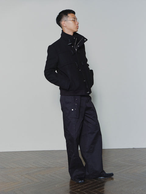 SAIRENSSEI ROPE-LINKED WOOL COAT