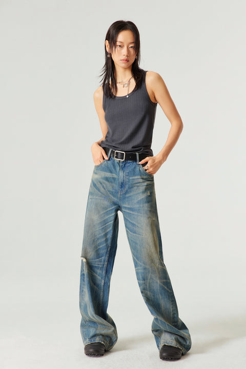 SIMPLE PROJECT NEVADA A-LINE JEANS