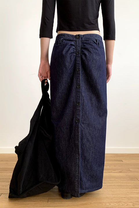 DOSORDONTS DECORATIVE PLACKET DENIM SKIRT