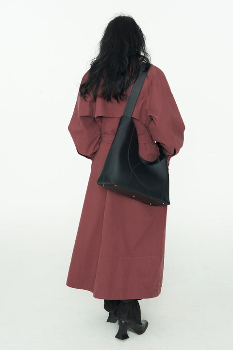 DOSORDONTS STAND COLLAR TRENCH COAT