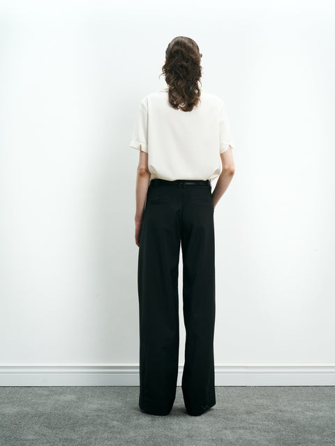 COSMOS WAVEYU WOOL SEGMENTED PATCHWORK TROUSERS