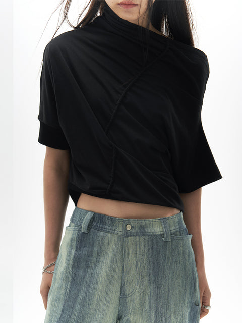 DOSORDONTS RUCHED ASYMMETRICAL TOP