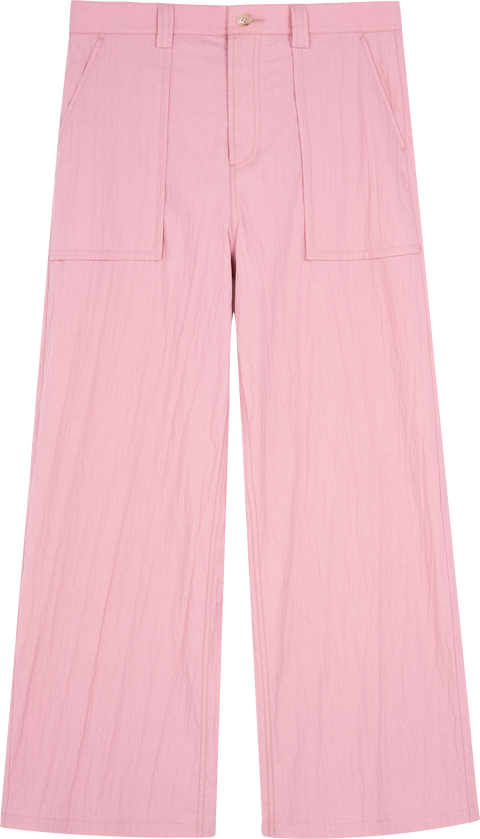 SIMPLE PROJECT PINK COTTON TROUSERS