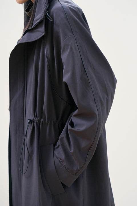 DOSORDONTS DRAWSTRING TRENCH COAT