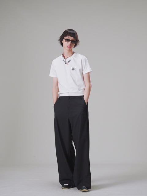 SIMPLE PROJECT REVERSE SEAM WIDE LEG TROUSERS