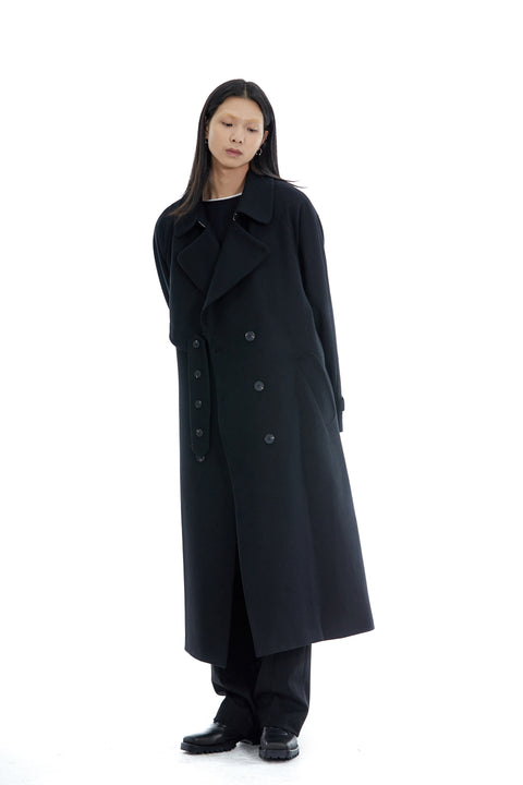 VAPOURBLUE WOOL DECONSTRUCTED COAT