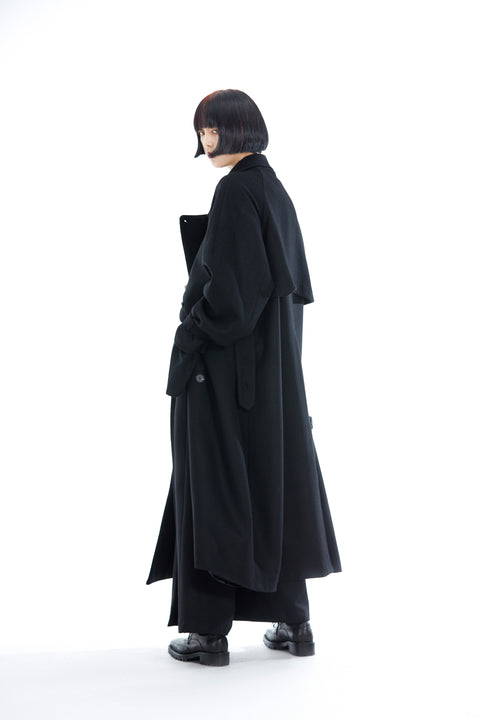 VAPOURBLUE WOOL DECONSTRUCTED COAT