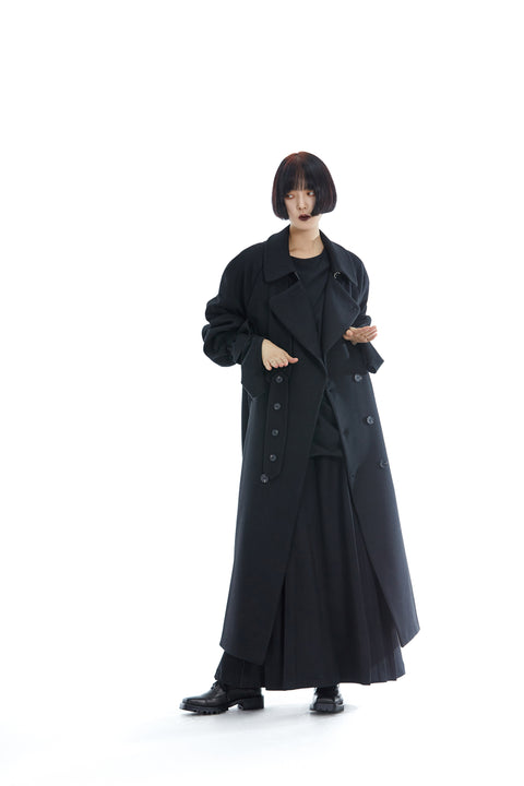 VAPOURBLUE WOOL DECONSTRUCTED COAT