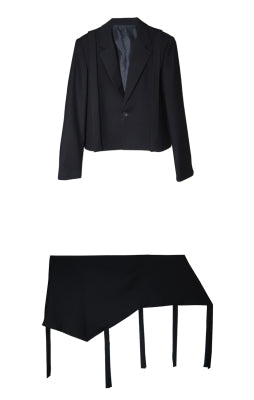 VAPOURBLUE Unisex Deconstructed Oversize Suit